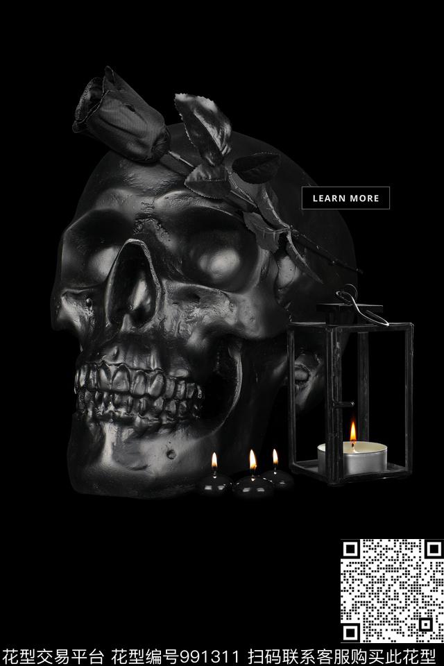 卡通骷髅男装数码印花华亿平台下载（图片编号: 991311） - 瓦栏（Walan）