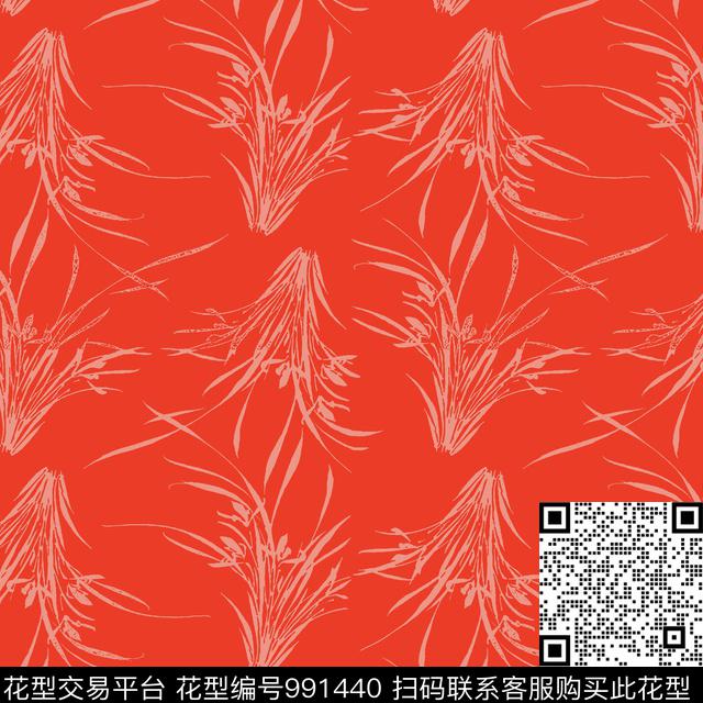 花卉女装大牌风传统印花华亿平台下载（图片编号: 991440） - 瓦栏（Walan）