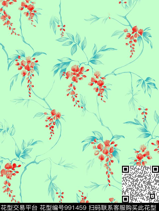 小碎花春夏华亿平台女装数码印花华亿平台下载（图片编号: 991459） - 瓦栏（Walan）