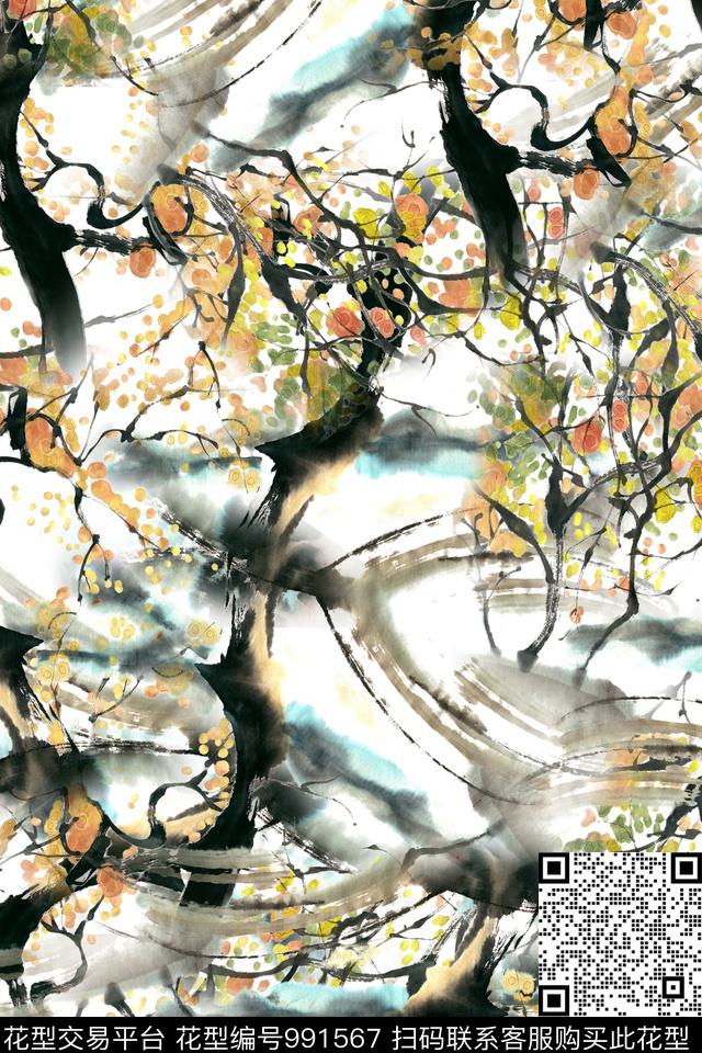 数码华亿平台素雅女装数码印花华亿平台下载（图片编号: 991567） - 瓦栏（Walan）