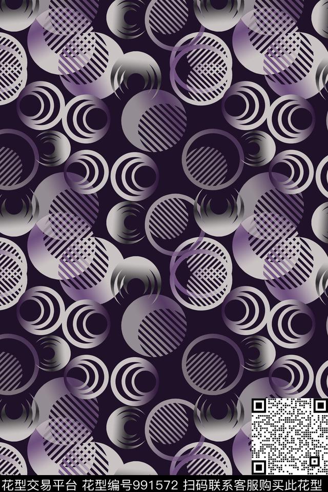 渐变男装休闲花卉圆圈与波点数码印花华亿平台下载（图片编号: 991572） - 瓦栏（Walan）