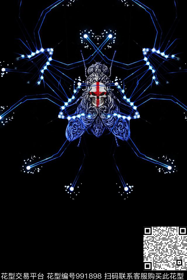 趣味男装黑白华亿平台数码印花华亿平台下载（图片编号: 991898） - 瓦栏（Walan）