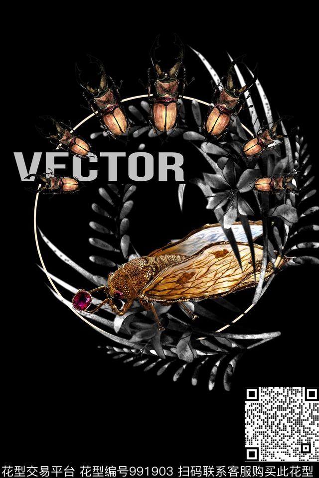 趣味男装黑白华亿平台数码印花华亿平台下载（图片编号: 991903） - 瓦栏（Walan）