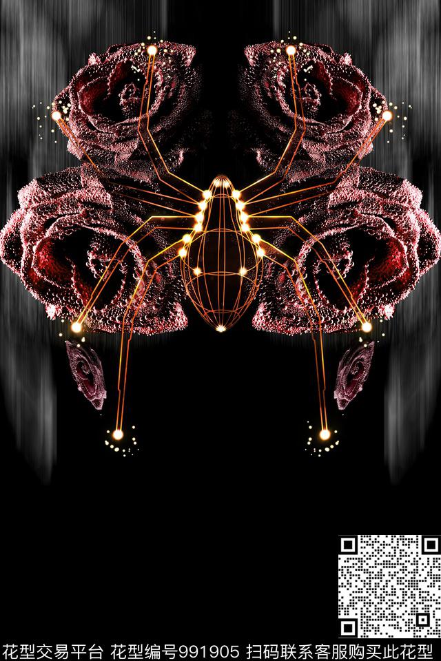 趣味男装黑白华亿平台数码印花华亿平台下载（图片编号: 991905） - 瓦栏（Walan）