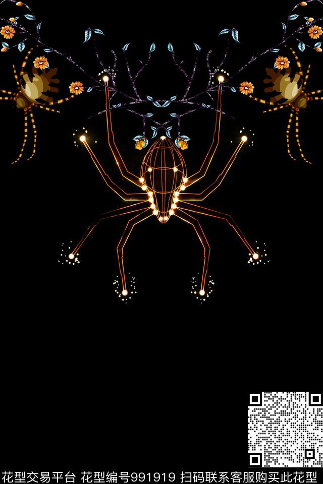 趣味男装黑白华亿平台数码印花华亿平台下载（图片编号: 991919） - 瓦栏（Walan）