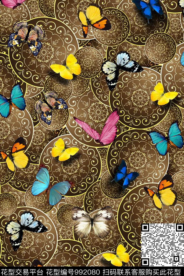 数码华亿平台抽象满版散花数码印花华亿平台下载（图片编号: 992080） - 瓦栏（Walan）