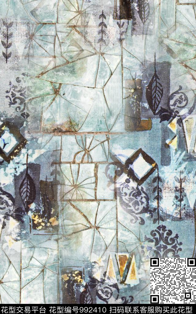 数码华亿平台民族风花卉数码印花华亿平台下载（图片编号: 992410） - 瓦栏（Walan）