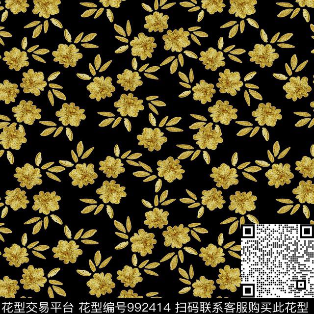 小碎花花卉女装数码印花华亿平台下载（图片编号: 992414） - 瓦栏（Walan）