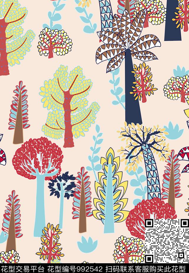 数码华亿平台抽象女装数码印花华亿平台下载（图片编号: 992542） - 瓦栏（Walan）