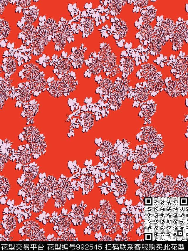 小碎花花卉女装传统印花华亿平台下载（图片编号: 992545） - 瓦栏（Walan）