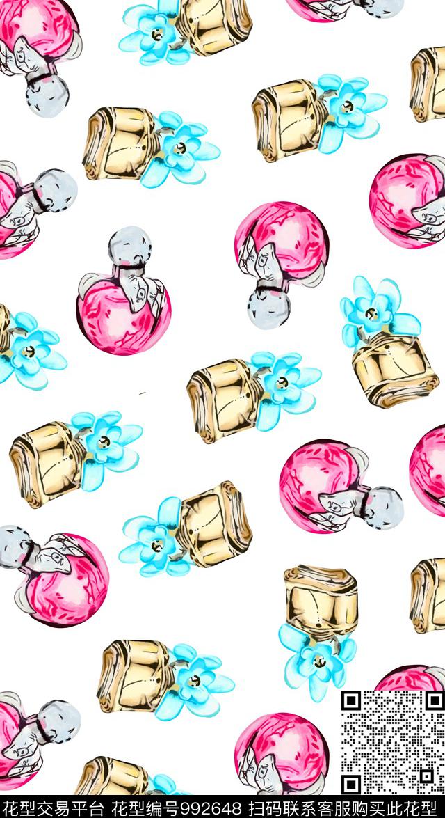 少女抽象女装传统印花华亿平台下载（图片编号: 992648） - 瓦栏（Walan）