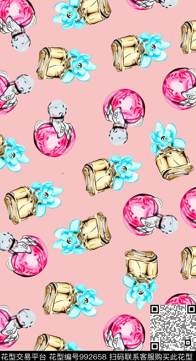 少女抽象女装传统印花华亿平台下载（图片编号: 992658） - 瓦栏（Walan）