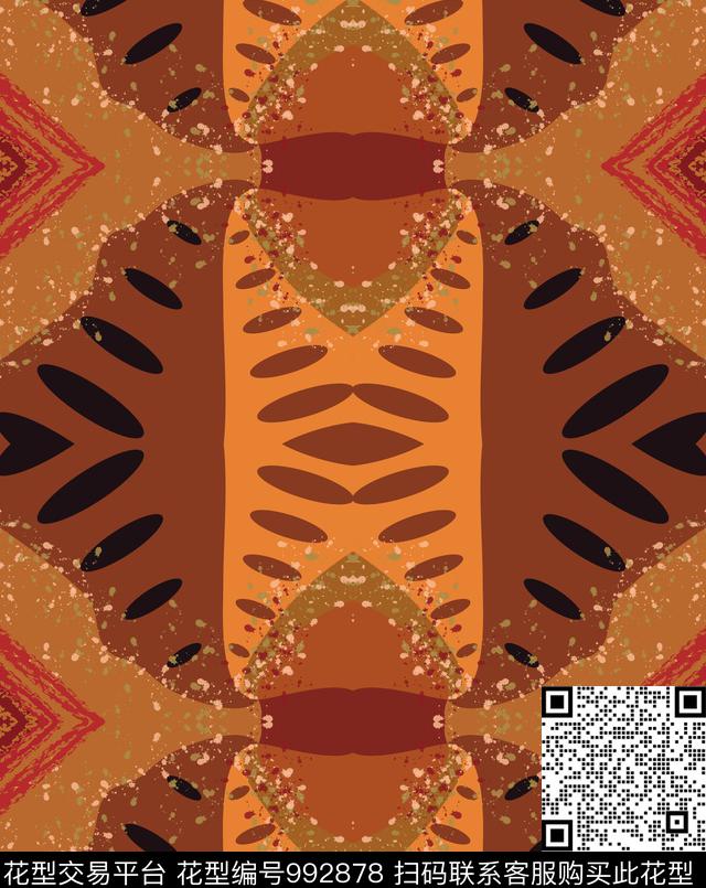 男装抽象女装数码印花华亿平台下载（图片编号: 992878） - 瓦栏（Walan）