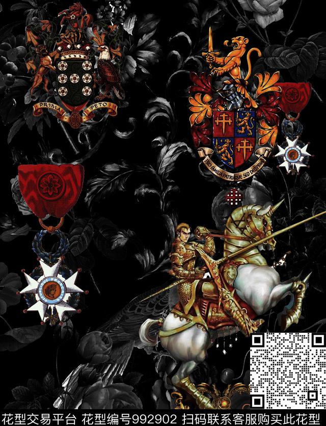 马花卉战斗数码印花华亿平台下载（图片编号: 992902） - 瓦栏（Walan）