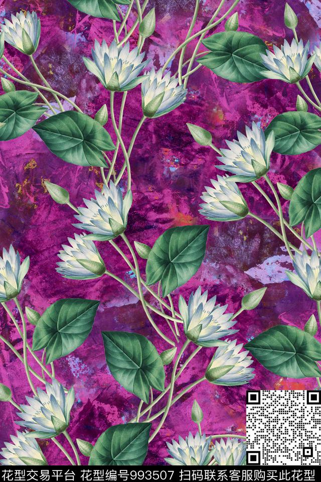数码华亿平台小碎花植物数码印花华亿平台下载（图片编号: 993507） - 瓦栏（Walan）