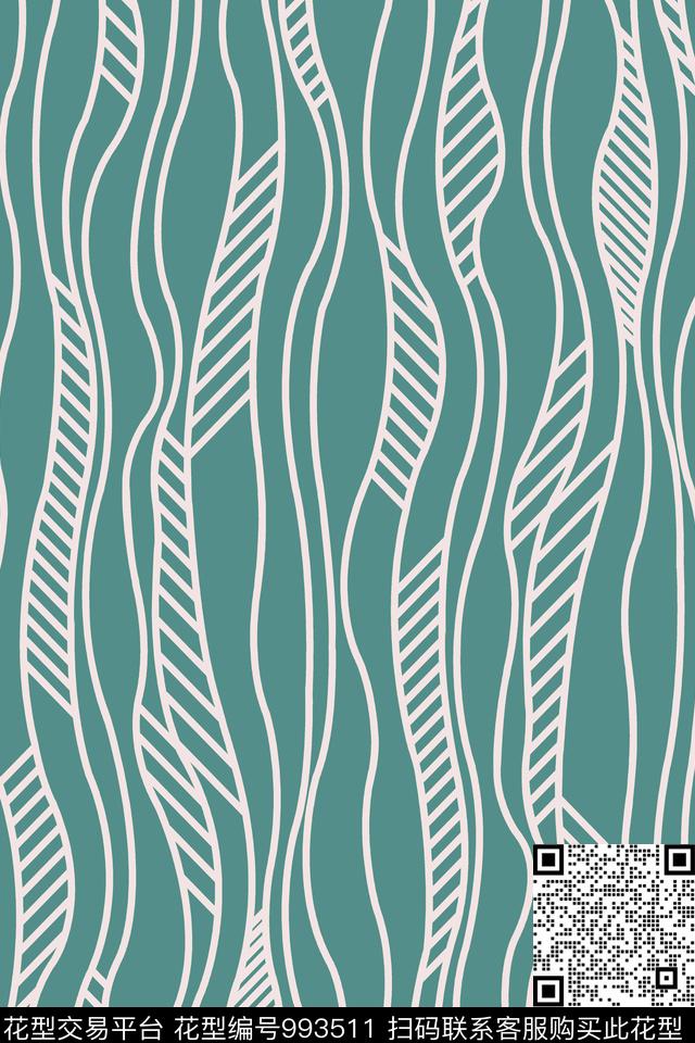 数码华亿平台抽象几何数码印花华亿平台下载（图片编号: 993511） - 瓦栏（Walan）