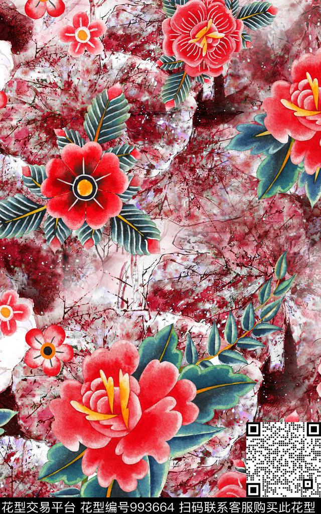 数码华亿平台肌理抽象数码印花华亿平台下载（图片编号: 993664） - 瓦栏（Walan）