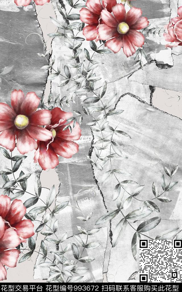 数码华亿平台小碎花肌理数码印花华亿平台下载（图片编号: 993672） - 瓦栏（Walan）