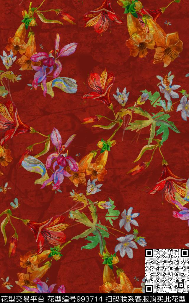 数码华亿平台小碎花肌理数码印花华亿平台下载（图片编号: 993714） - 瓦栏（Walan）