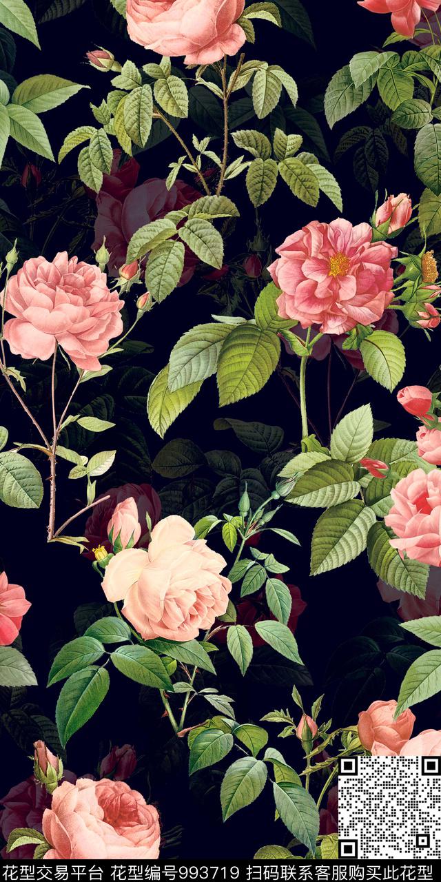 数码华亿平台花卉1/2接数码印花华亿平台下载（图片编号: 993719） - 瓦栏（Walan）