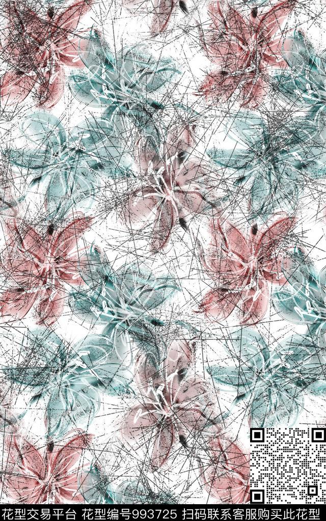 民族风抽象几何数码印花华亿平台下载（图片编号: 993725） - 瓦栏（Walan）