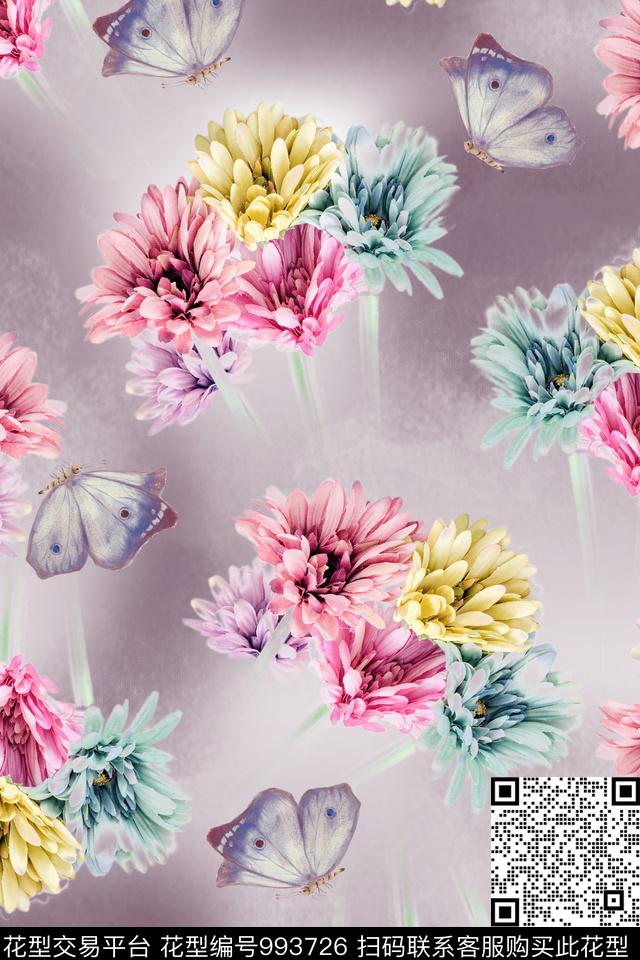 数码华亿平台花卉女装数码印花华亿平台下载（图片编号: 993726） - 瓦栏（Walan）