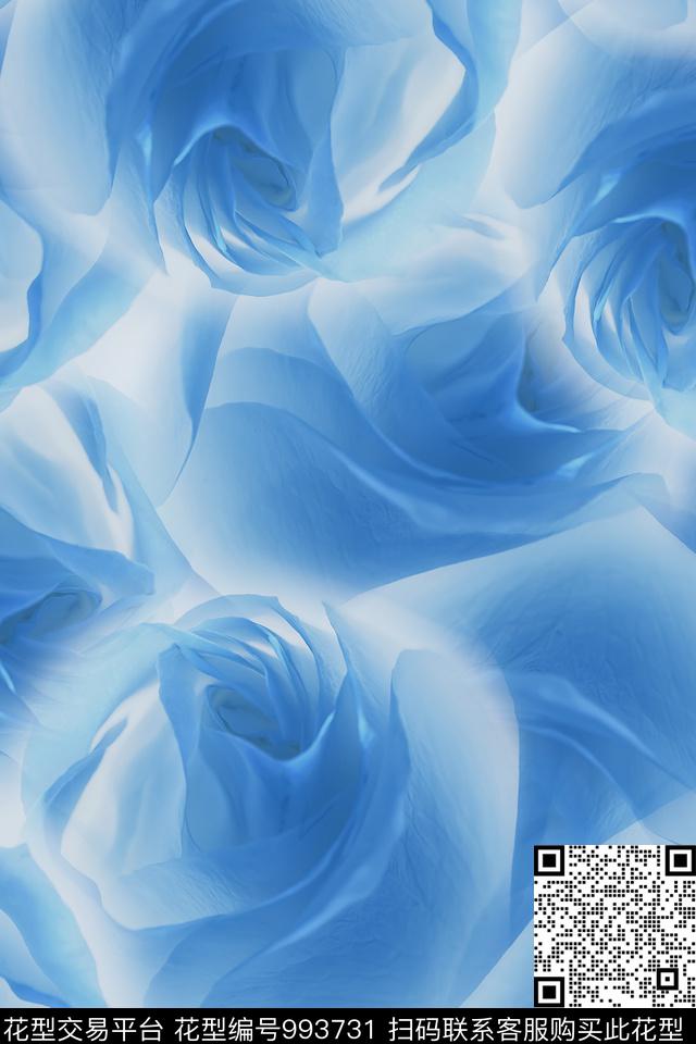 数码华亿平台素雅花卉数码印花华亿平台下载（图片编号: 993731） - 瓦栏（Walan）