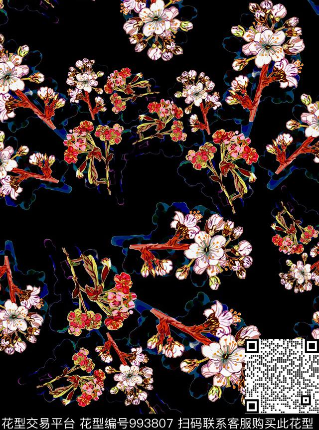 数码华亿平台花卉女装数码印花华亿平台下载（图片编号: 993807） - 瓦栏（Walan）
