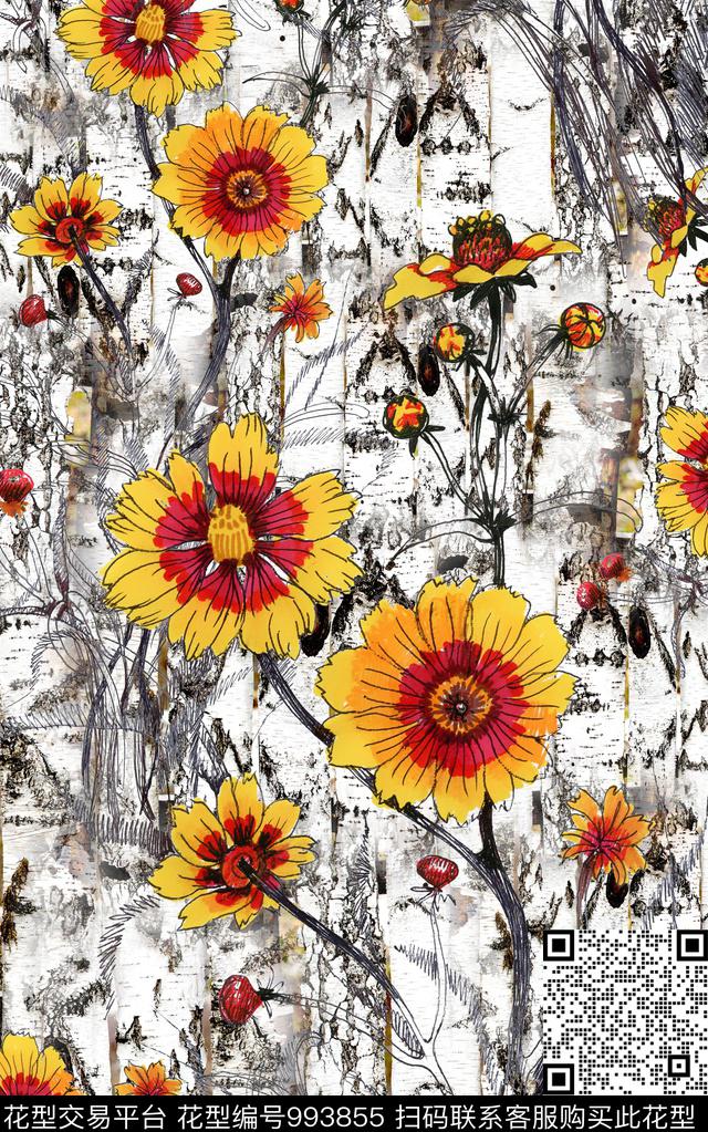 数码华亿平台小碎花肌理数码印花华亿平台下载（图片编号: 993855） - 瓦栏（Walan）