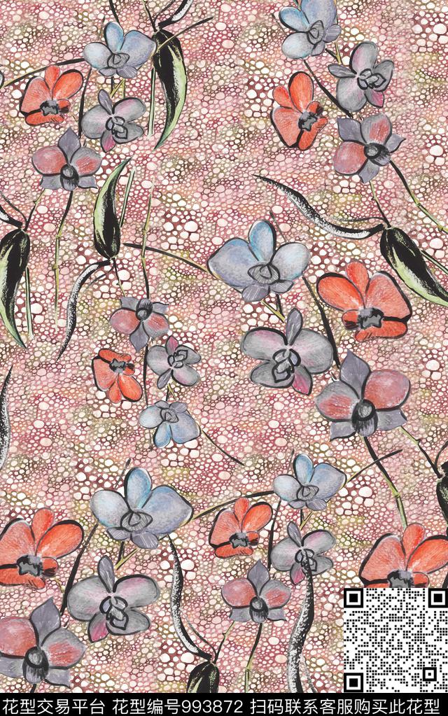 数码华亿平台小碎花肌理数码印花华亿平台下载（图片编号: 993872） - 瓦栏（Walan）