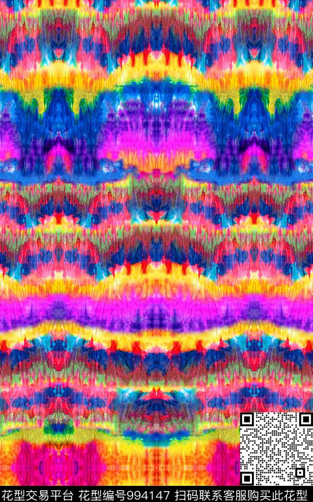 数码华亿平台抽象扎染华亿平台数码印花华亿平台下载（图片编号: 994147） - 瓦栏（Walan）