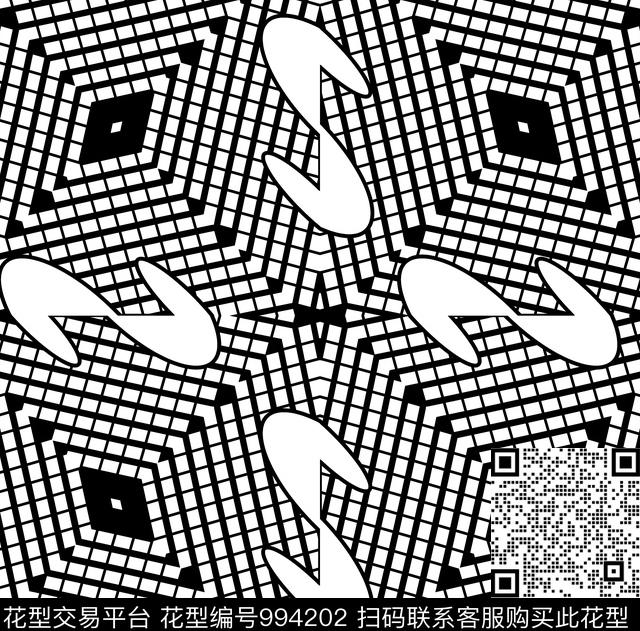 男装女装几何数码印花华亿平台下载（图片编号: 994202） - 瓦栏（Walan）