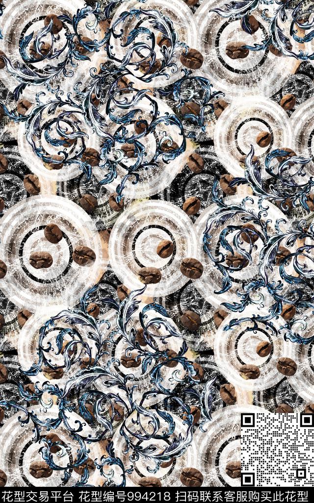 民族风抽象几何数码印花华亿平台下载（图片编号: 994218） - 瓦栏（Walan）