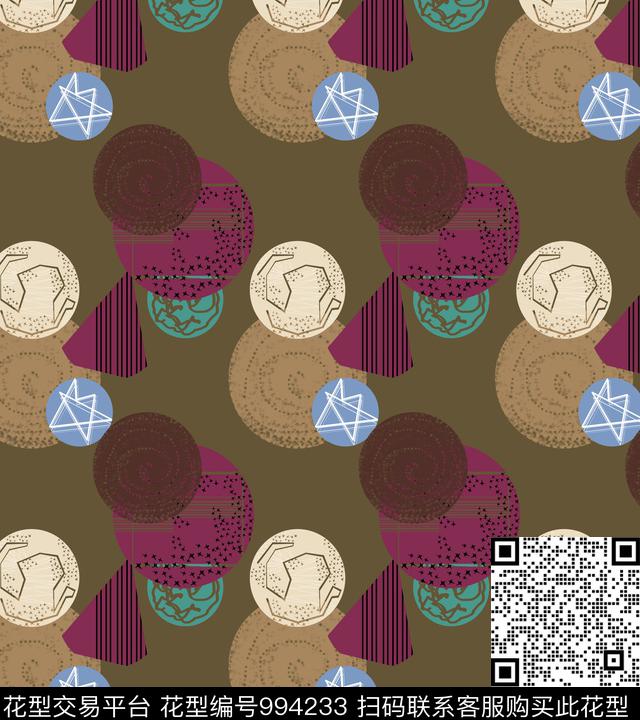 抽象几何星空数码印花华亿平台下载（图片编号: 994233） - 瓦栏（Walan）