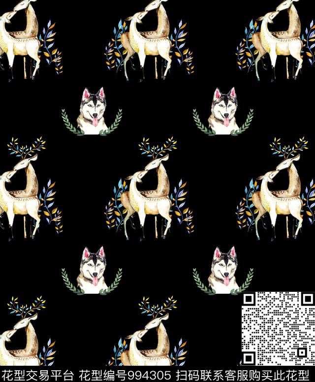 彩底花卉清爽底花卉可爱动物数码印花华亿平台下载（图片编号: 994305） - 瓦栏（Walan）