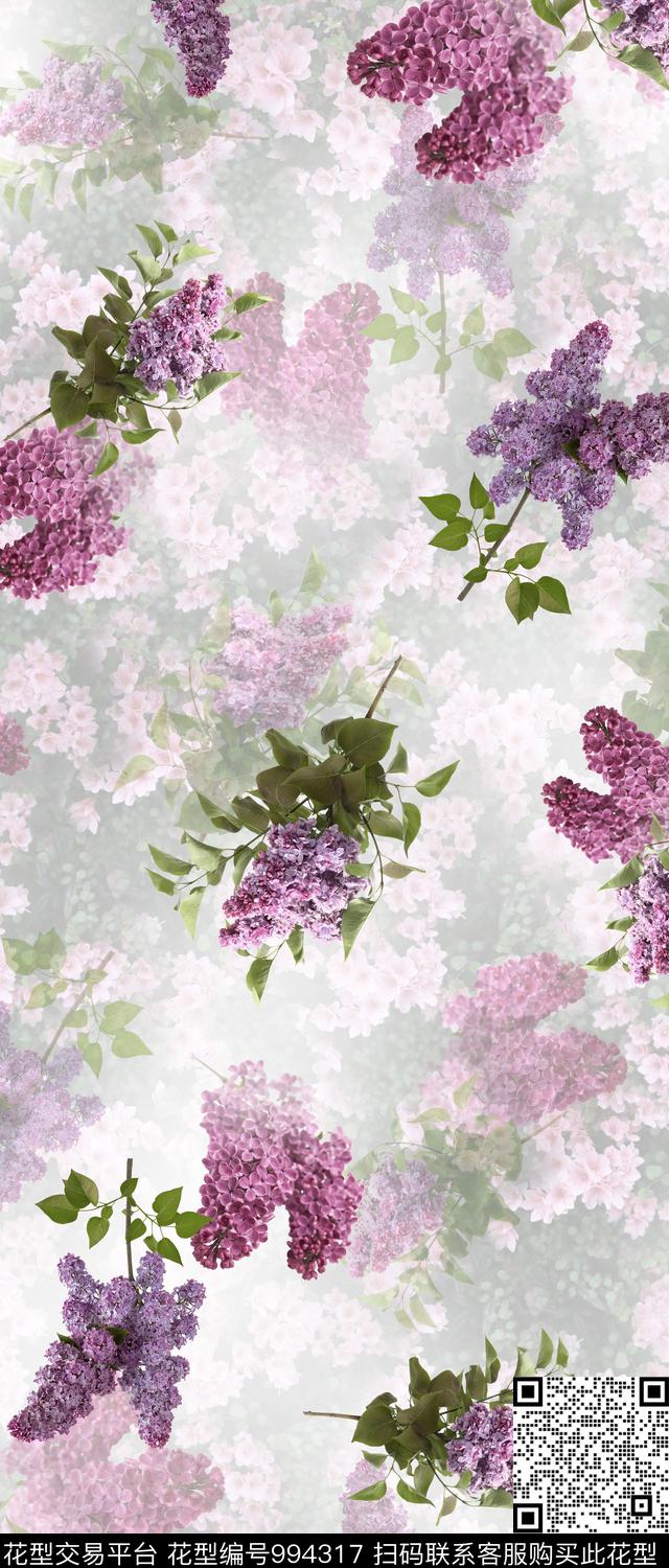 数码华亿平台迪拜花卉满版散花数码印花华亿平台下载（图片编号: 994317） - 瓦栏（Walan）