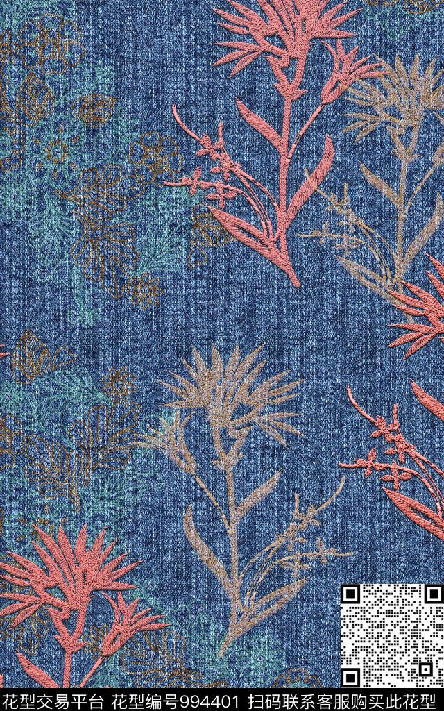 数码华亿平台牛仔女装数码印花华亿平台下载（图片编号: 994401） - 瓦栏（Walan）