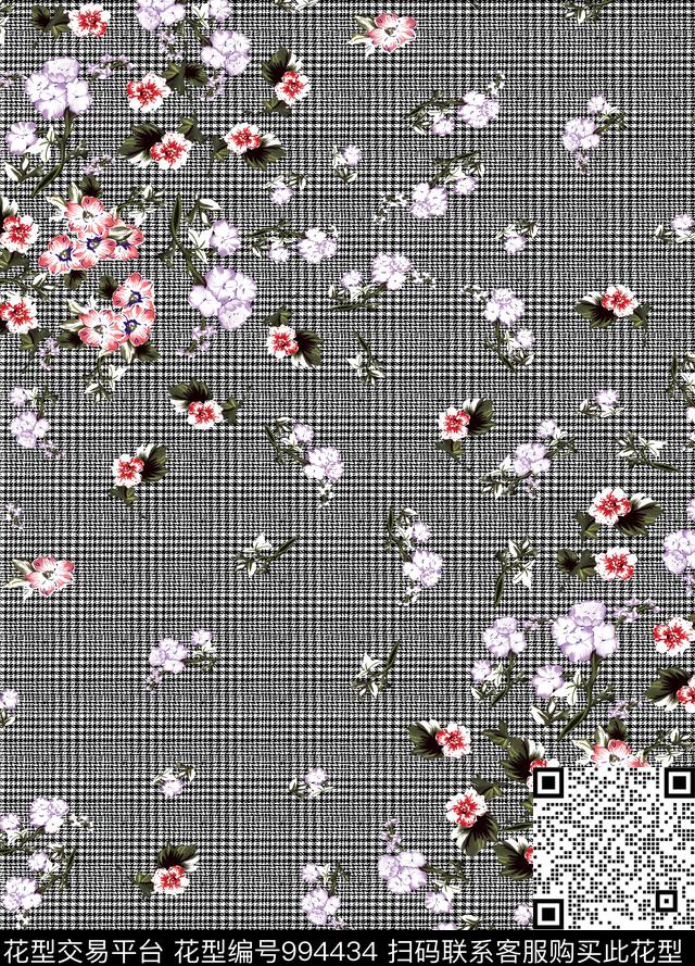 小碎花碎花格子格子花数码印花华亿平台下载（图片编号: 994434） - 瓦栏（Walan）