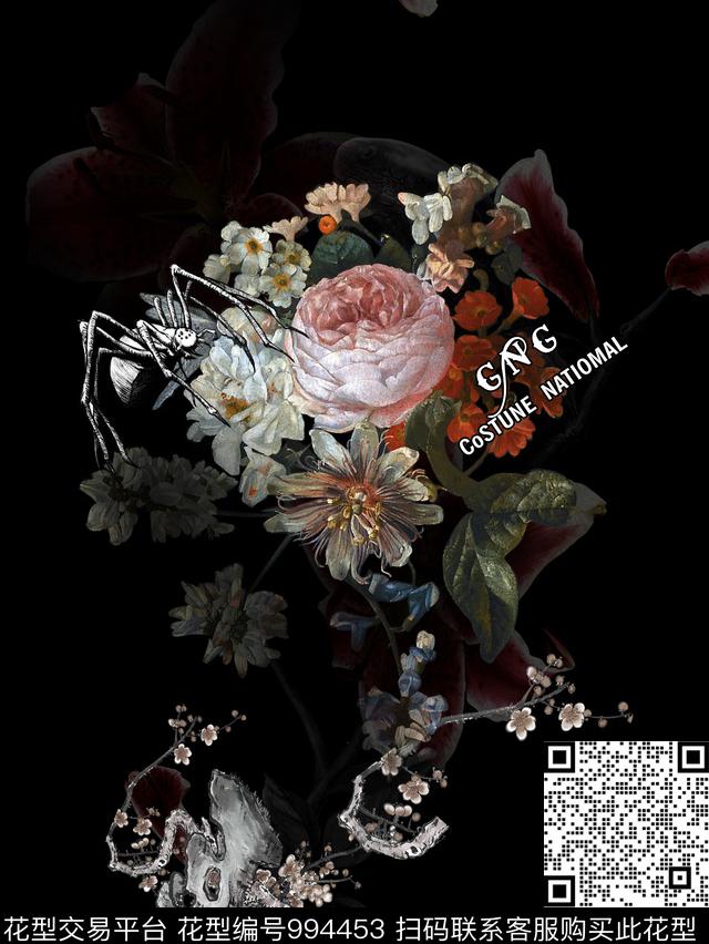 动物花卉男装潮牌数码印花华亿平台下载（图片编号: 994453） - 瓦栏（Walan）