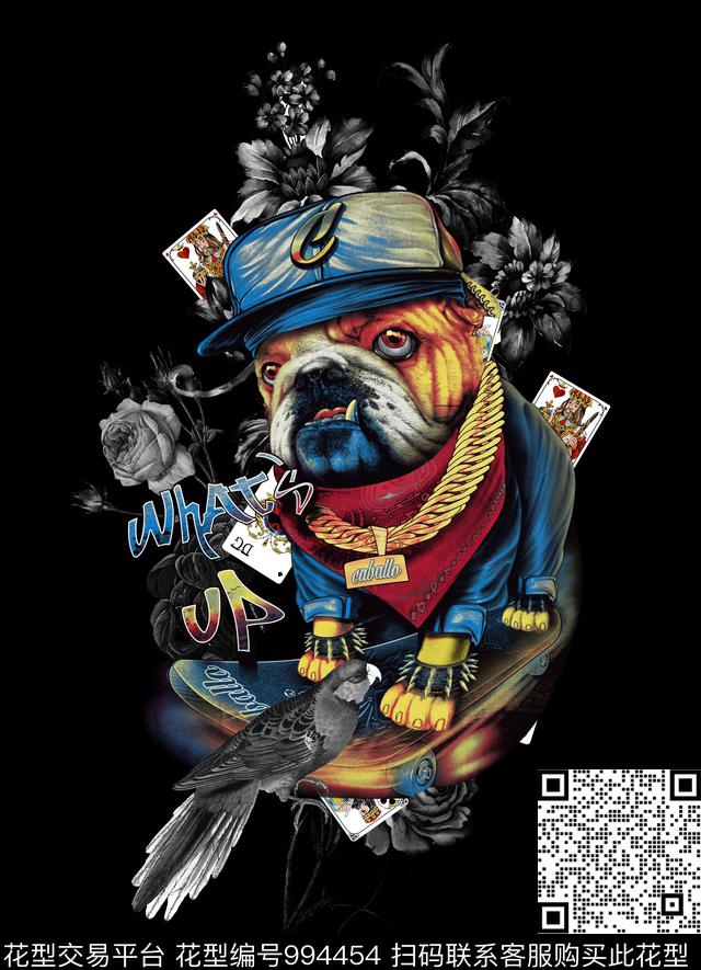 男装潮牌狗数码印花华亿平台下载（图片编号: 994454） - 瓦栏（Walan）