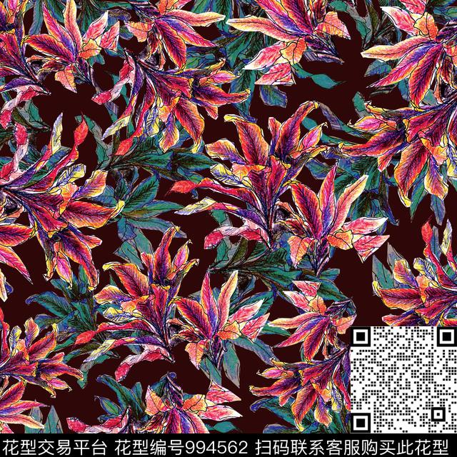 数码华亿平台花卉大牌风数码印花华亿平台下载（图片编号: 994562） - 瓦栏（Walan）