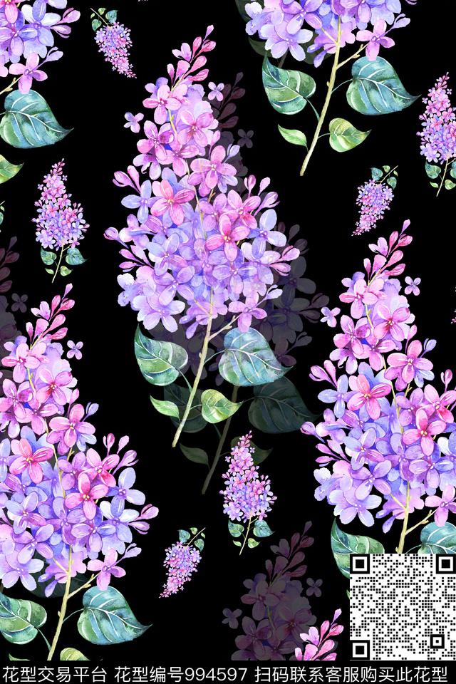 数码华亿平台花卉大牌风数码印花华亿平台下载（图片编号: 994597） - 瓦栏（Walan）
