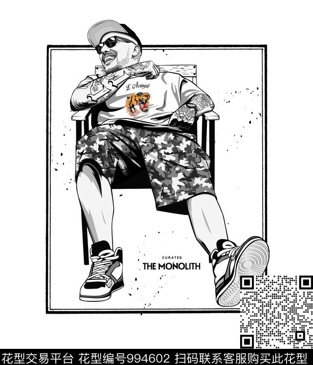 男装抽象几何数码印花华亿平台下载（图片编号: 994602） - 瓦栏（Walan）