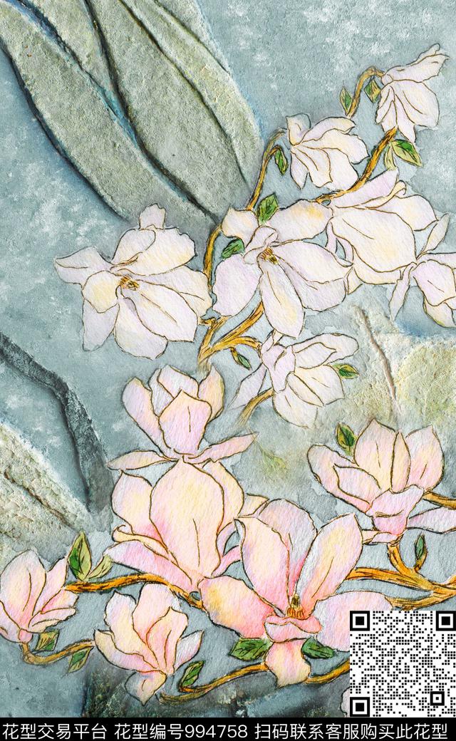 中国风数码华亿平台水墨风数码印花华亿平台下载（图片编号: 994758） - 瓦栏（Walan）