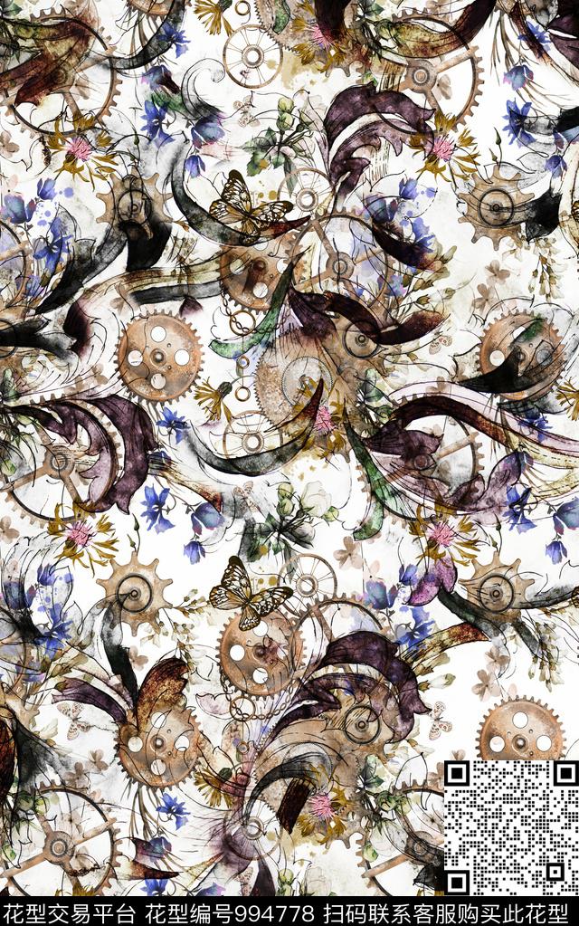 民族风抽象几何数码印花华亿平台下载（图片编号: 994778） - 瓦栏（Walan）