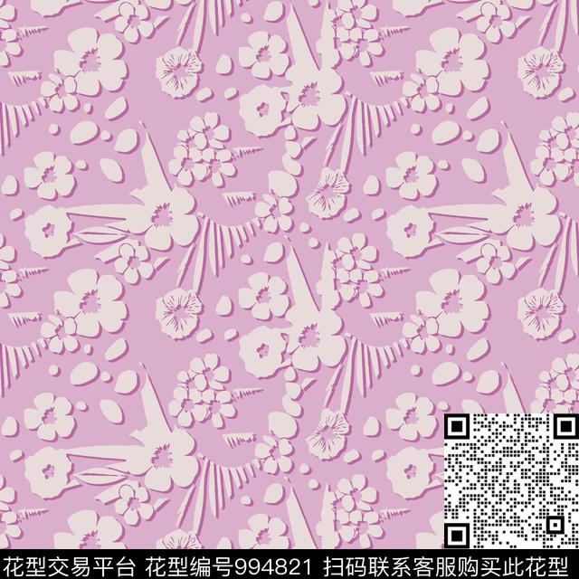 花卉女装大牌风传统印花华亿平台下载（图片编号: 994821） - 瓦栏（Walan）