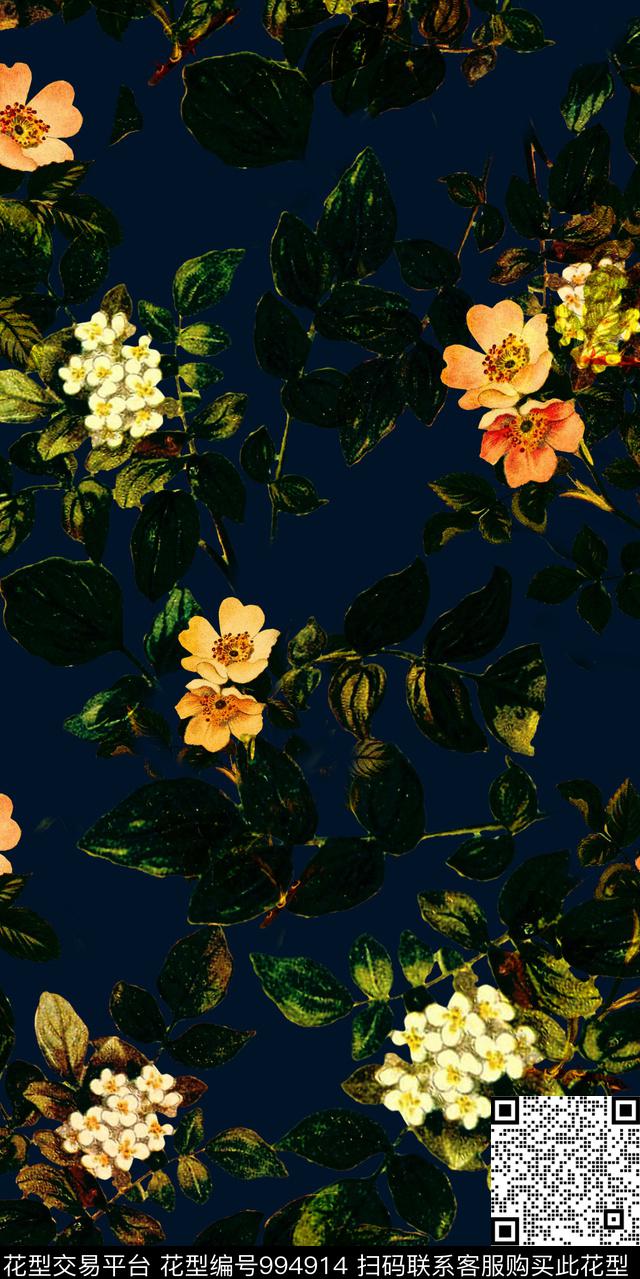 数码华亿平台花卉女装数码印花华亿平台下载（图片编号: 994914） - 瓦栏（Walan）
