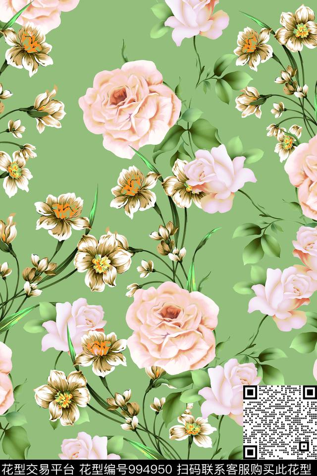 数码华亿平台花卉女装数码印花华亿平台下载（图片编号: 994950） - 瓦栏（Walan）