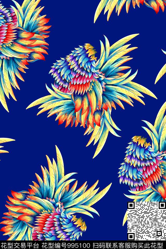 抽象羽毛几何数码印花华亿平台下载（图片编号: 995100） - 瓦栏（Walan）