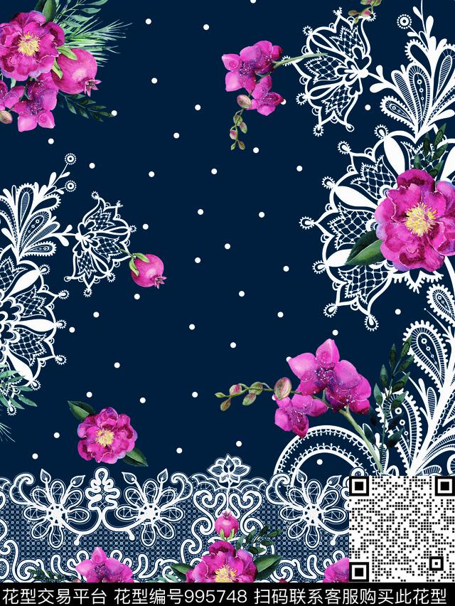民族风小碎花手绘花卉数码印花华亿平台下载（图片编号: 995748） - 瓦栏（Walan）